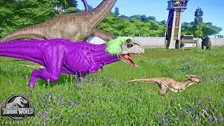 The Joker Carnotaurus vs. The Flash Acrocanthosaurus & Spiderman Indoraptor Super Dino Time