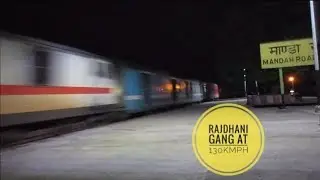 Night Railfanning In Allahabad- Mughalsarai Section || Rajdhani Gang at 130kmph