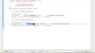 HOW  TO CONVERT STRING TO INTEGER IN JAVA DEMO