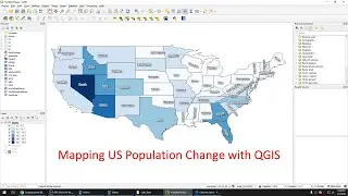 Mapping the US population change using attribute table of QGIS