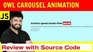 Ep109 - Owl Carousel active slide animation html, css, javascript source code