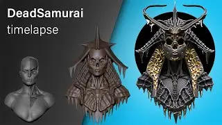 From Human to Dead Samurai | ZBrush Timelapse 3D Sculpt by Noxx