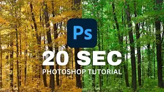 Fast Trick to Change YELLOW Leaves into GREEN in Photoshop