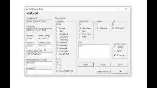 Dreamcast Image Info. Редактируем настройки CDI образа.