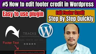 #5 How to edit footer copyright text in any wordpress | How to use Visual Footer Credit Remover