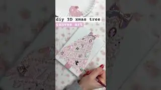 diy 3D christmas tree canvas painting 🎄🎀 