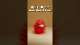 100 vs 250,000 Hairs 3D Simulation 🔥