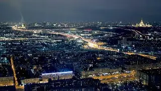 Moscow City Night View | Stock footage