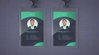 Modern Employee Staff ID Card Badge Design | Adobe Photoshop Tutorial