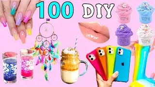 100 DIY - EASY LIFE HACKS AND DIY PROJECTS YOU CAN DO IN 5 MINUTES - ROOM DECOR, PHONE CASE and more