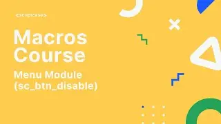 Scriptcase Macros: Menu Module (sc_btn_disable)