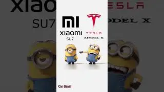 Xiaomi su7 vs Tesla model X minions style fun 