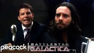 Battlestar Galactica | Lee Adama Defends Gaius Baltar