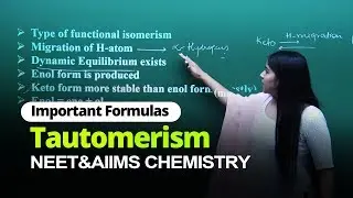 NEET Chemistry | Tautomerism | Important Formulas | In English | Misostudy