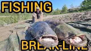 Big 200 pound fish hard fight from shore by Catfish World