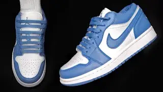How to Bar Lace Nike Air Jordan 1 Low unc | Sneakers Bar Lacing Styles