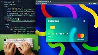 ASMR Programming - Animated Credit Card UI Design - No Talking