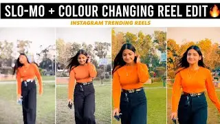 Instagram Trending SLOW-MO & Color Changing Reels Edit in 1 Click | Thug love reels trend tutorial 🔥