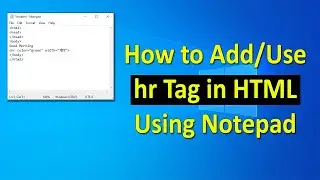 How to Add hr Tag in HTML | How to Use hr Tag in HTML | How to Change hr Color in HTML |ADINAF Orbit