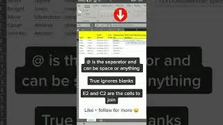 Excel textjoin function to merge text in cells