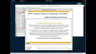 Video 7 - How to install (Sybase) SAP ASE 16 SP3 Database on Linux.