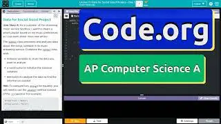 Code.org Data For Social Good Project Lesson 11, 12, and 13 | Answer Tutorial Complete | CSA Unit 3