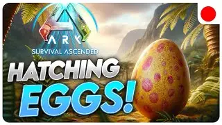 Ark Survival Ascended - Hatching Gigantoraptor Eggs! #ARKade #playARK #ARKSurvivalAscended