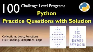 Challenge Level Python Practice Programs | Part 1 | Python Practice Programs