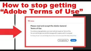 “Adobe Terms of Use” error fix