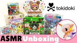 🎧ASMR TokiDoki Blind Boxes Unboxing-Unicorno, Mermicorno, Cactus Pets etc.- Tingling Sensation