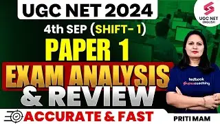 UGC NET Paper 1 Answer Key | UGC NET Paper 1 Shift 1 Analysis & Answer Key | Priti Mam