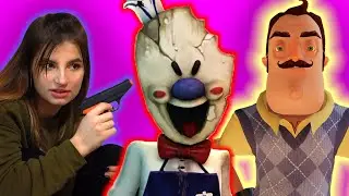 ПРИВЕТ СОСЕД и МОРОЖЕНЩИК.Кристина ОДНА ДОМА. ICE SCREAM