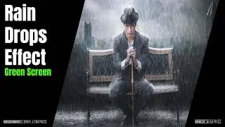 Green Screen Rain Effect | Rain Drops Fall in Puddles | Rain Drops Sound Effect | OMER J GRAPHICS