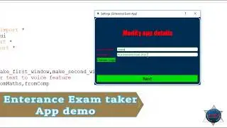 Enterance exams App  project for final year students || Advanced project in python || APP DEMO