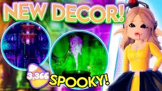 🎃REALMS have HALLOWEEN DECOR inside! & new HALO BADGE? | Royale High Roblox