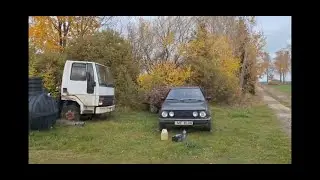 Starting and driving the Volkswagen Golf 2 1,6GTD 1988.