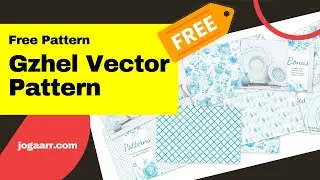 [10] Pattern Free Download - Gzhel Vector Collection - jogaarr