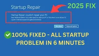 How To Fix Startup Repair Couldn't repair your PC In Windows 10 &11 (New 5 Steps 2025)