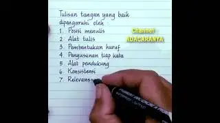 TIPS TULISAN TANGAN YANG BAIK 