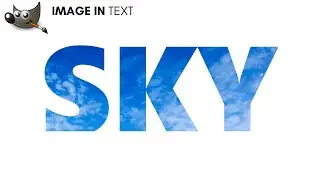 how to put image inside text in gimp - gimp tutorial