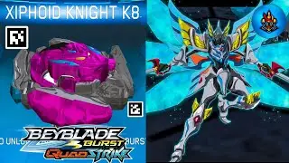 NEW XIPHOID KNIGHT K8 QR CODE BEYBLADE BURST QUAD STRIKE APP