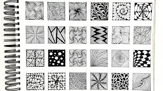 24 zentangle patterns || 24 Doodle Patterns ||  || Mandala Patterns || Doodle art part 2