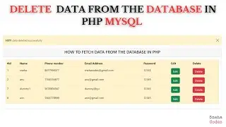 How to Delete Data From Database Using PHP MySQL | Delete Record from Database | 
