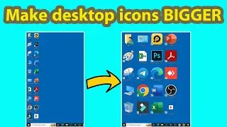 How to make desktop icons BIGGER | Resize desktop icons - BIGGER or smaller