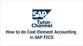 How to do Cost Element Accounting in SAP FICO