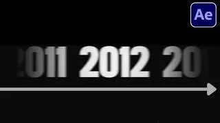 Scrolling Timeline Year Animation in After Effects