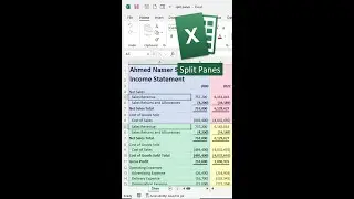 Split Panes in Excel