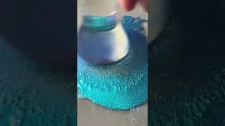 Making pearlescent watercolor paint with color shifting mica. 