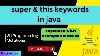 Super and this keyword in java |  What is this and super in java ? Java tutorials #javatutorial .