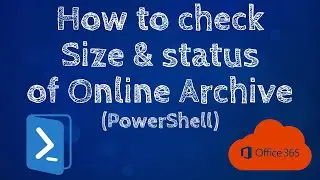 How to check Size and Status of Online Archive in Exchange Online